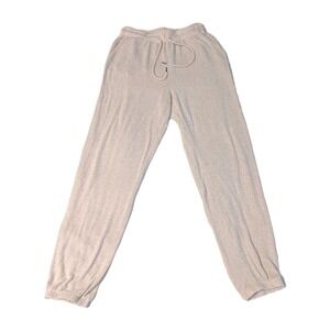 H Halston Studio Women's Pink Jogger Lounge Sweat Pants‎ Drawstring Elastic Sz S